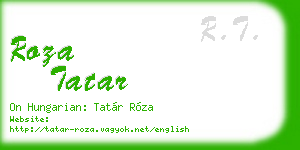roza tatar business card