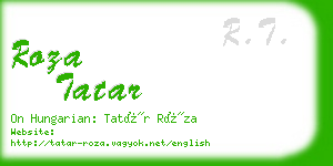 roza tatar business card
